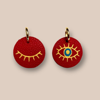 Pendientes de cuero CLIN D'OEIL - anillos de oro 925