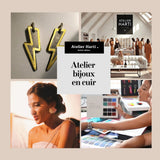 Illustration de l'atelier de creation de boucles d'oreilles en cuir