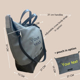 Family bag para personalizar ( 2 asas + 1 bandolera de cuero )