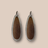 Boucles d'oreille en cuir COLOR DROP - argenté