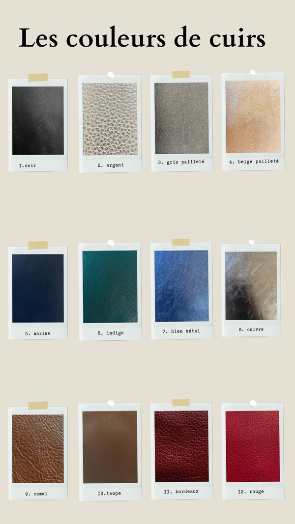 nuancier couleurs de cuir